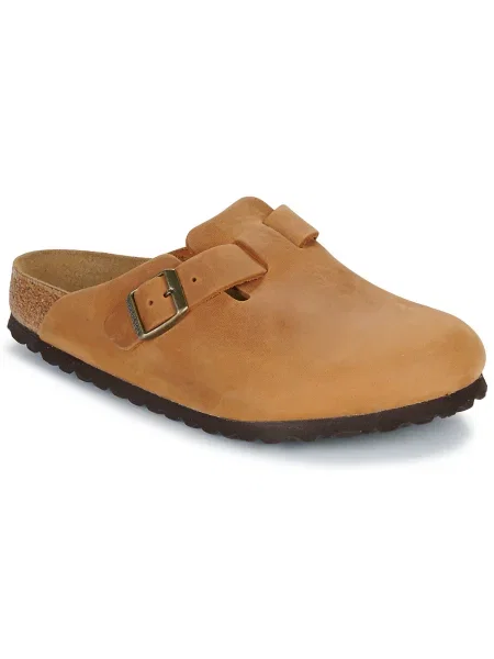 Kožené šľapky Birkenstock hnedá