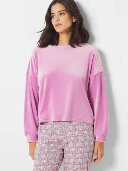 Велюровый свитшот Etam розовый