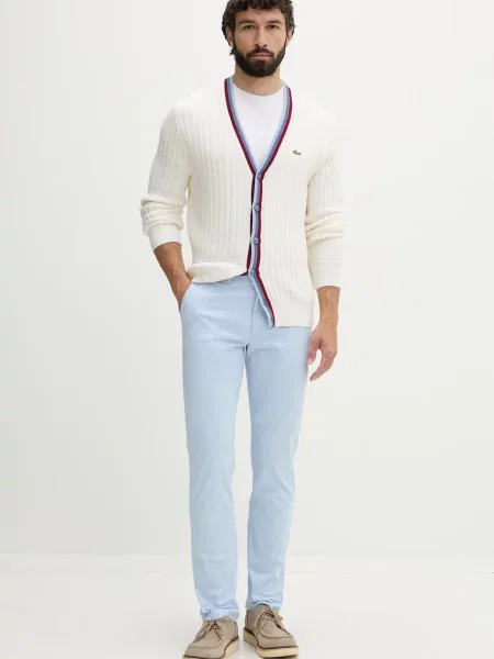 Tommy Hilfiger chino hlače iz bombaža z elastanom modra