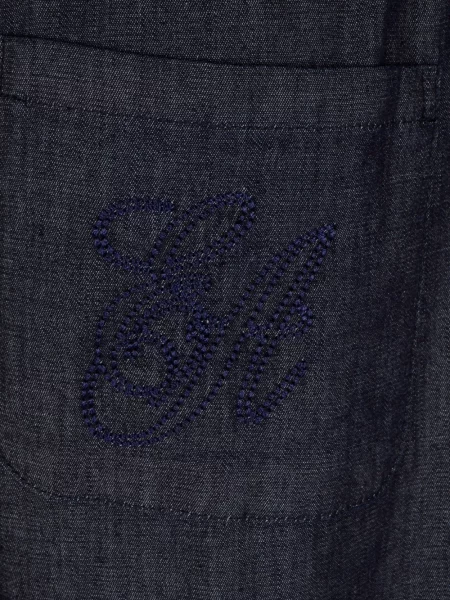 Blugi Emporio Armani cu cordon albastru
