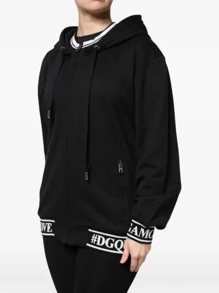 Hoodie Dolce & Gabbana με αυτόγραφο μαύρο