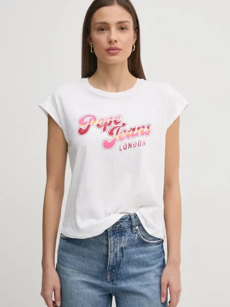 Pepe Jeans tricou din ROSALIE femei alb
