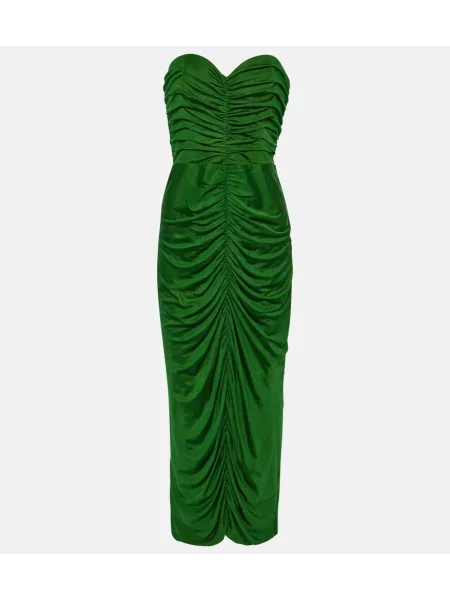 Sukienka midi Costarellos z dżerseju do kolan garniturowa zielona