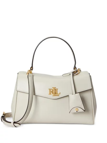 Geantă Lauren Ralph Lauren din piele alb