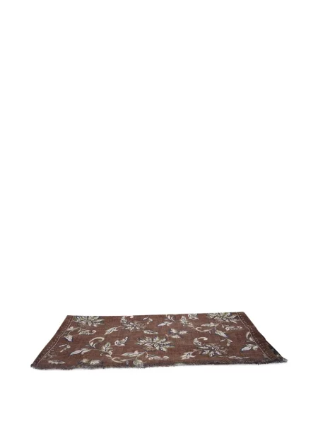 Fular Dell'oglio cu model floral cu imagine maro