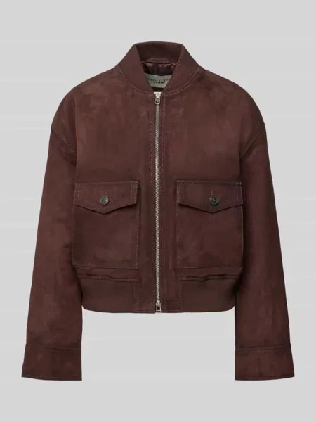 Kroj regular fit kurtka skórzana / kurtka z materiału skóropodobnego z naturalnej koziej skóry Marc O'polo Denim