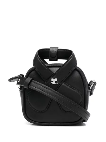 Geanta crossbody Courreges din piele negru