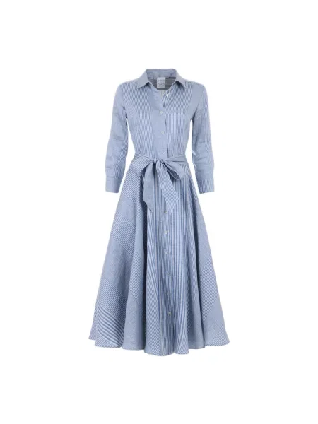 Sukienka bawełniana Sara Roka niebieska