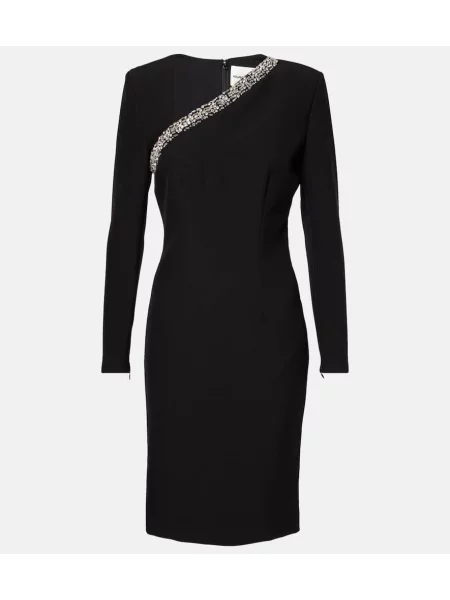 Rochie midi Roland Mouret până la genunchi de costum negru