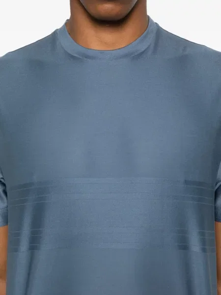 Tricou Canali din jerseu albastru