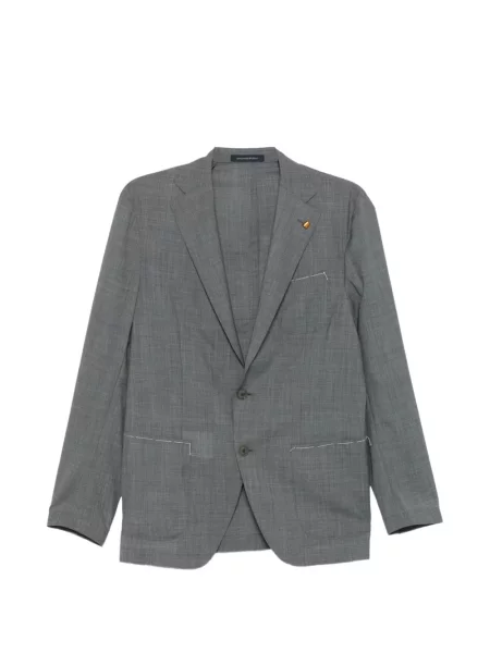 Sacou Sartoria Latorre de lână cu rever gri