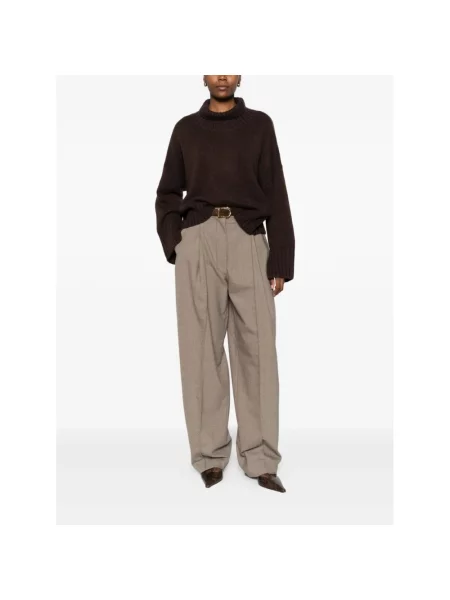 Sweter z golfem Soft Goat brązowy