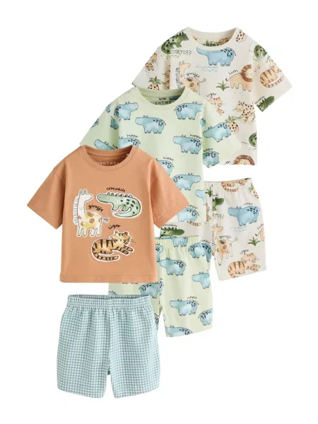 Next Pijamale / maro deschis / verde / verde pastel bej