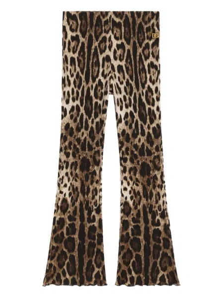 Dětské kalhoty Dolce & Gabbana hnědé
