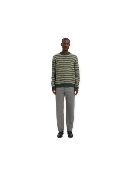 Pulover Selected tricotate verde