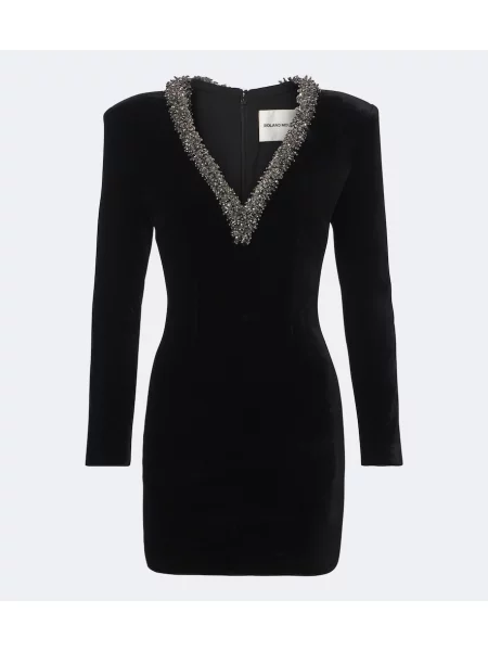 Rochie Roland Mouret de catifea negru