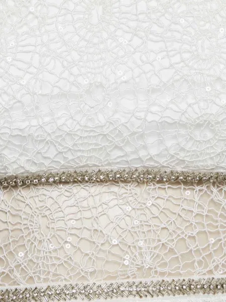 Top Self-portrait koronkowy biały