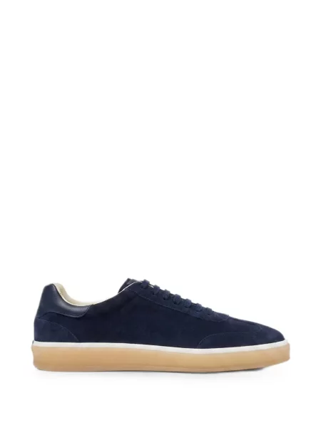 Sneakerși Scarosso din piele de căprioară albastru