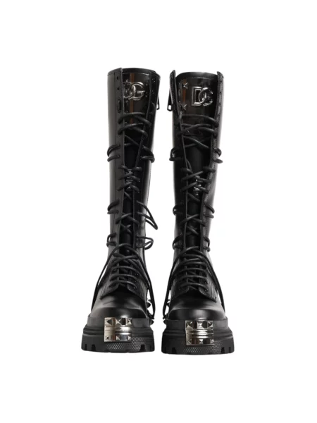 Botki Dolce And Gabbana skórzane czarne