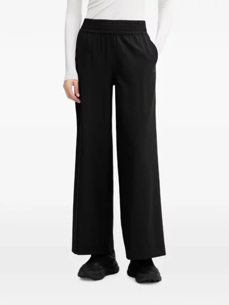 Pantaloni Dkny cu talie înaltă negru