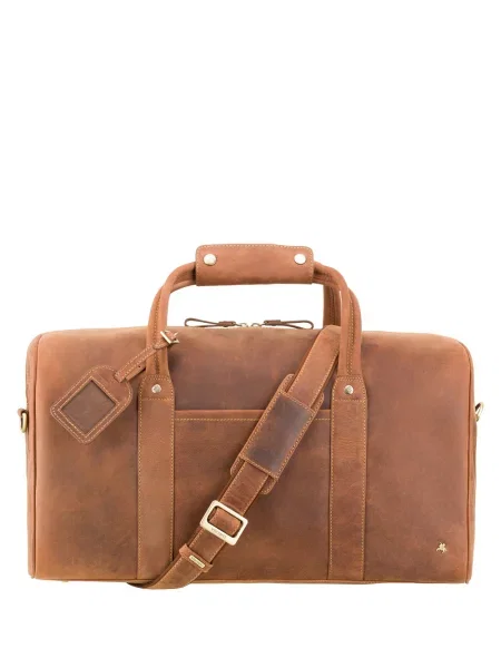 Кожаная дорожная сумка Visconti коричневая