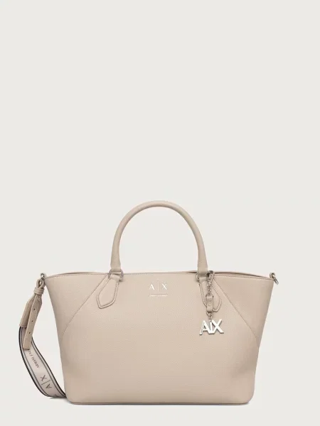 Geanta crossbody Armani Exchange din piele bej