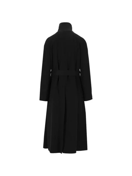 Двуредно препасан палто Emporio Armani черно