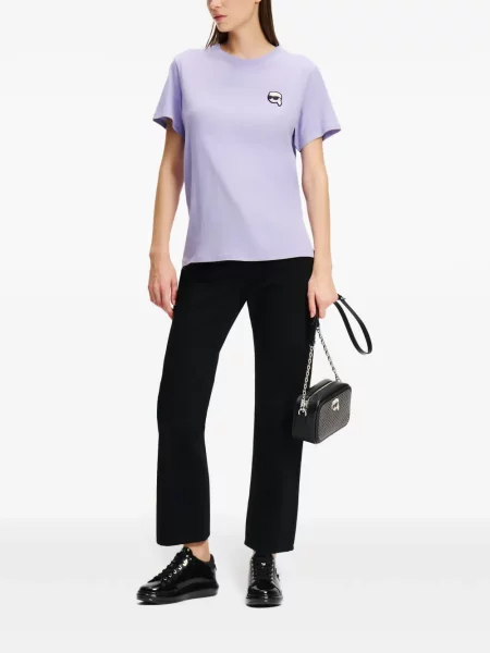 Marškinėliai Karl Lagerfeld violetinė