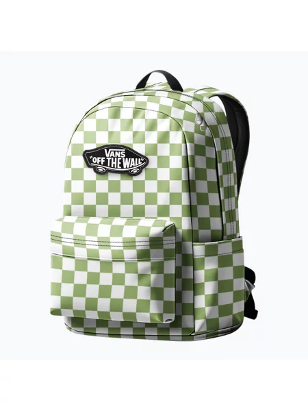 Hátizsák városi gyermek Vans Old Skool Grom Check 18 l checkerboard lime burst. Méret: 18 l zöld