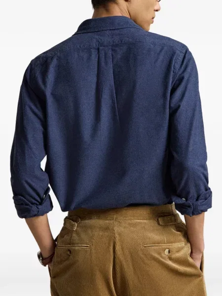 Polo majica Polo Ralph Lauren s vezom keper karirana plava