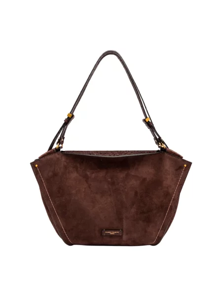 Shopperka Gianni Chiarini zamszowa brązowa