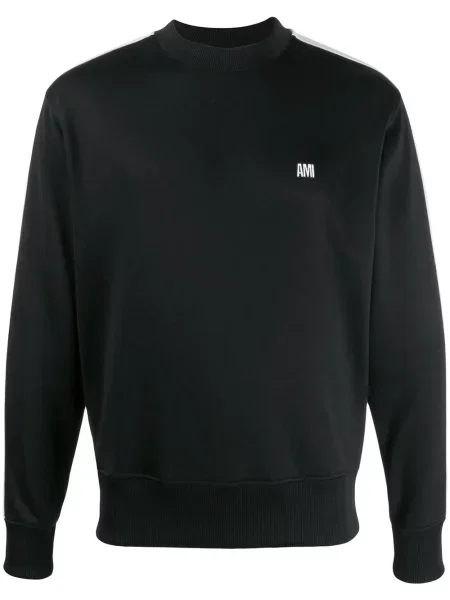 Hanorac crewneck Ami Paris cu broderie cu decolteu rotund