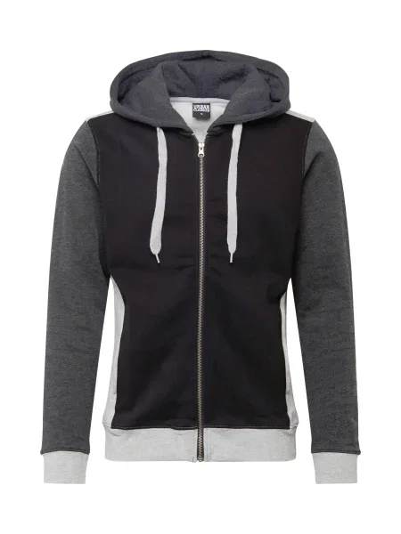 Urban Classics Gornji dio trenirke siva / tamo siva crna