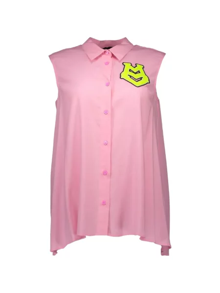 Cămașă Love Moschino fără mâneci roz