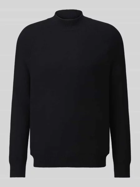 Sweter z dzianiny o kroju regular fit z mieszanki bawełny model ‘TITO’ Strellson czarny