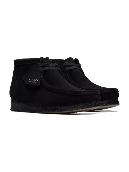 Półbuty Clarks zamszowe czarne
