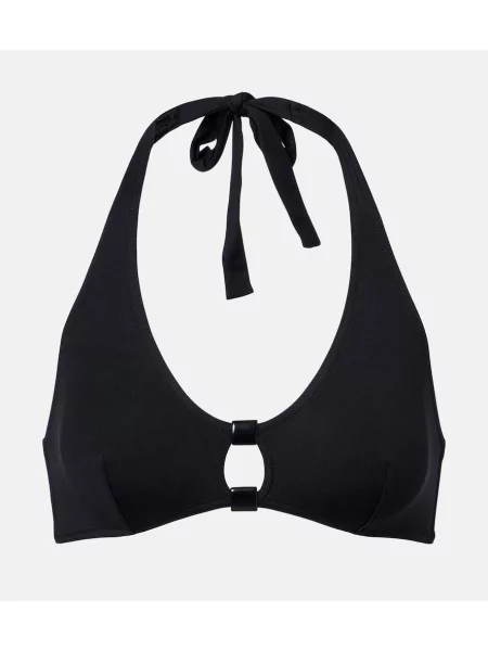 Top Eres cu gât halter negru