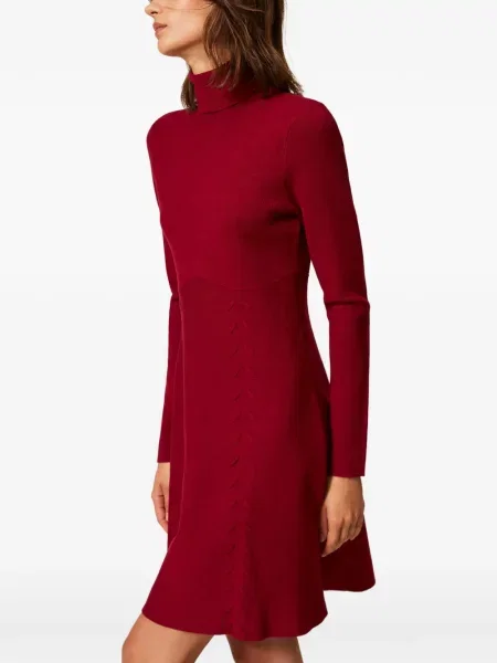 Scurt rochie Twinset tricotate roșu