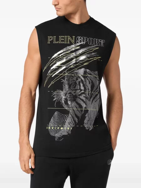 Košile Plein Sport s tygřím vzorem černá