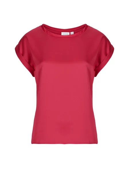 VILA Tricou VIEllette închis roz
