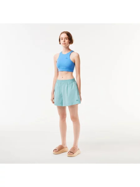 Lacoste szorty z popeliny bawełnianej