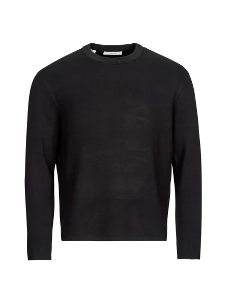 Pulover Selected cu decolteu în U negru