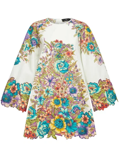 Rochie Etro cu model floral cu imagine alb