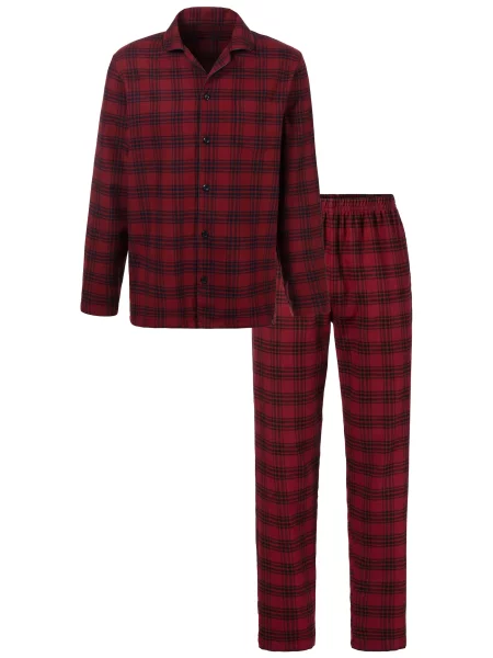 S.Oliver Pijama lungă roșu negru