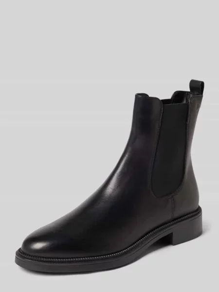 Buty chelsea z naturalnej skóry ze skóry bydlęcej Tamaris czarne