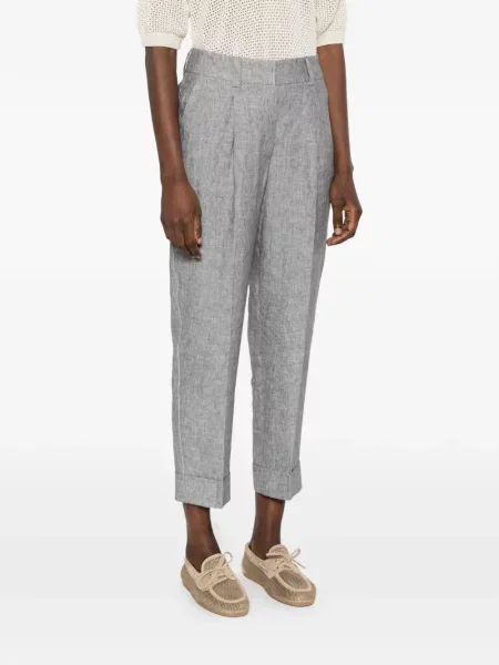 Pantaloni Peserico plisate gri