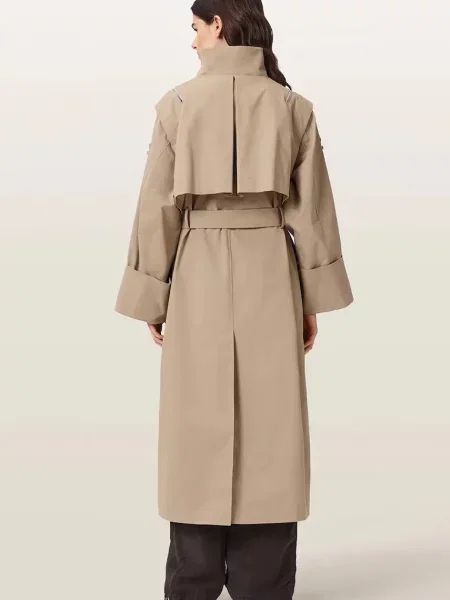 AllSaints тренч з бавовною CLAYTON