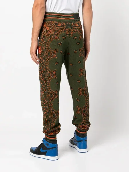 Pantaloni Amiri cu imagine cu model paisley verde