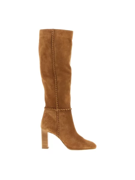 Buty do kostki Aquazzura skórzane beżowe