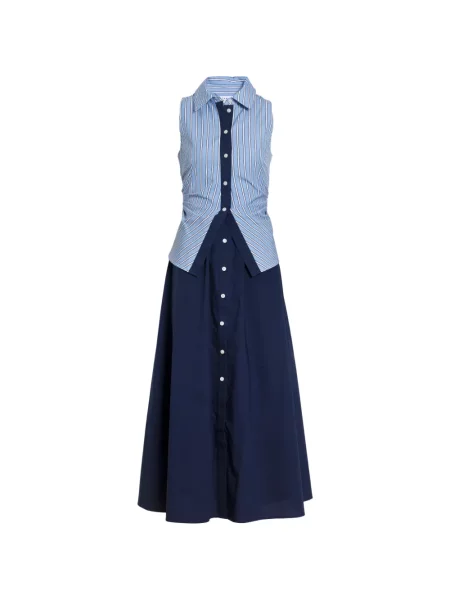 Sukienka midi Tanya Taylor w paski niebieska